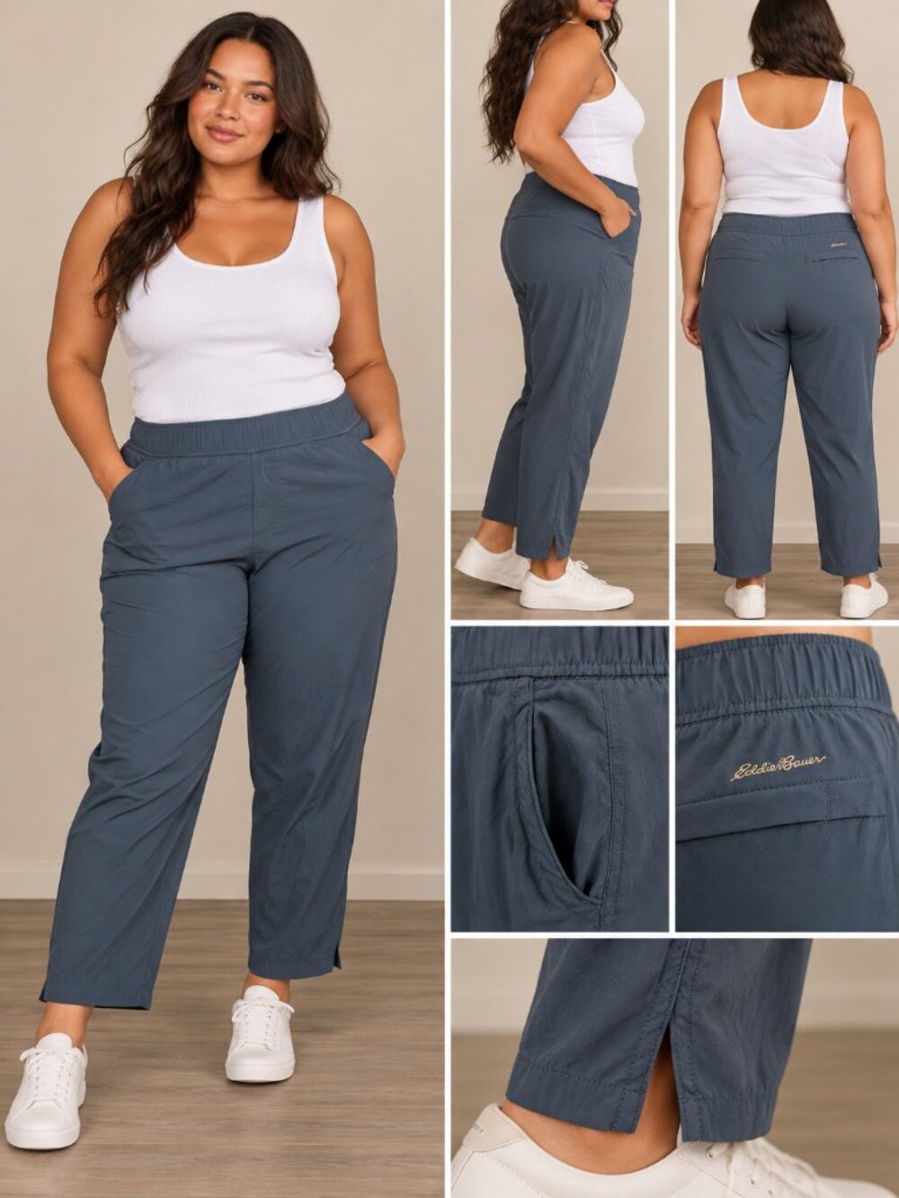Eddie Bauer Women’s XXL Blue Pull-On Stretch Pants